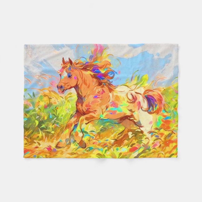 Cobertor De Velo Galloping Pony - Arte do Livro Infantil (Frente (Horizontal))