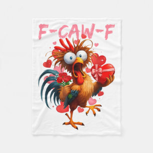 Cobertor De Velo Galo Engraçado F-caw-f Dia dos Namorados Frango Fc