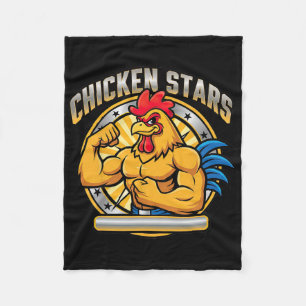 Cobertor De Velo Galo Mas Estrelas de Frango Luta Livre Lutador
