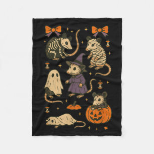 Cobertor De Velo Gambá bruxa de halloween múmia esqueleto fantasma