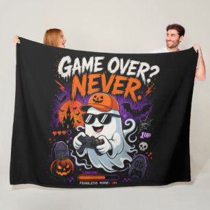 Cobertor De Velo Game Over Nunca Divertido Fantasma de Halloween pa