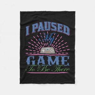 Cobertor De Velo Gamer Art I Pausa Meu Jogo Para Estar Aqui
