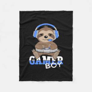 Cobertor De Velo Gamer Boy Sloth Jogos Jovens Jovens Homens