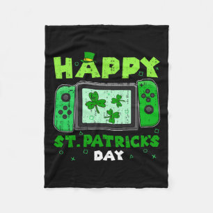 Cobertor De Velo Gamer de Dia de São Patrício Shamrock do Controlad