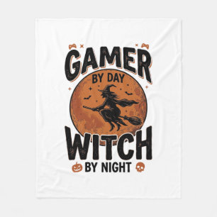 Cobertor De Velo Gamer Diurno Bruxa Noturna Design de Jogos Vintage