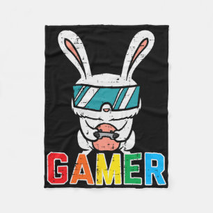 Cobertor De Velo Gamer Easter Bunny Cute Vídeo Jogo Jogo Jogo Menin