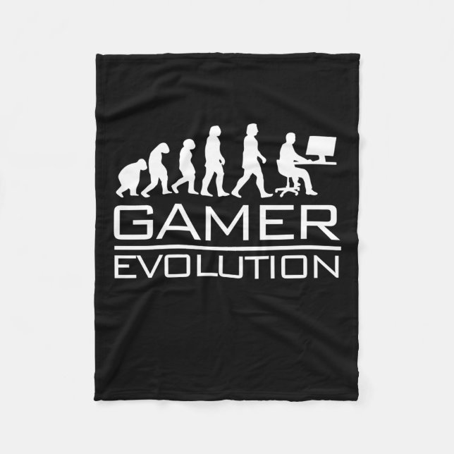 Cobertor De Velo Gamer Gift | Evolução dos jogadores (Frente)
