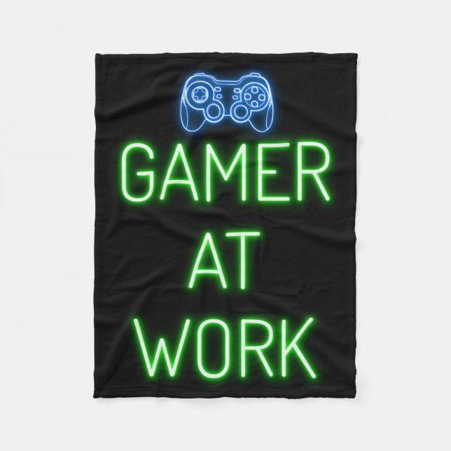 Cobertor De Velo Gamer Gift | Gamer At Work (Frente)