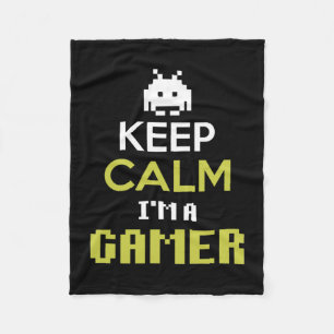 Cobertor De Velo Gamer Gift Mantenha Calma Eu Sou Um Jogador