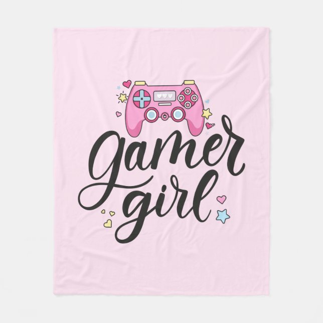 Cobertor De Velo Gamer Girl (Frente)
