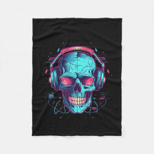 Cobertor De Velo Gamer Halloween Costume Skull Gaming Videogame