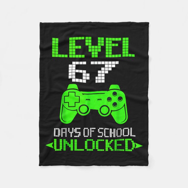 Cobertor De Velo Gamer Level 6 7 Unlocked 100th Day Of School Meme  (Frente)