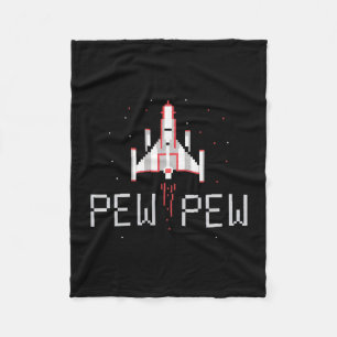 Cobertor De Velo Gamer Pew Pew Vintage Jogos de Arcade anos 80 90