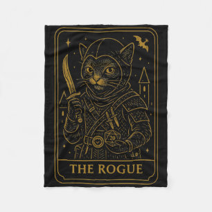 Cobertor De Velo Gamer Rpg Rogue D20 Dados Nerdy Geek Gato Homens M