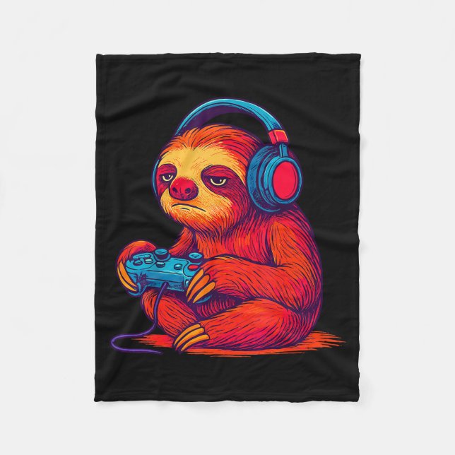 Cobertor De Velo Gamer Sloth  (Frente)