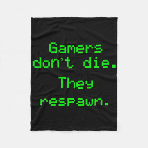 Cobertor De Velo Gamers engraçados não morrem eles reproduzem o víd
