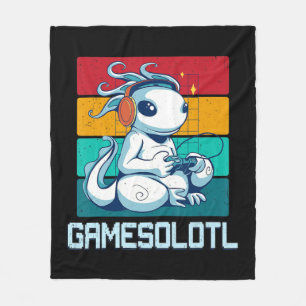 Cobertor De Velo Gamesolotl Galeria de Vídeo Axolotl Kawaii Anime B