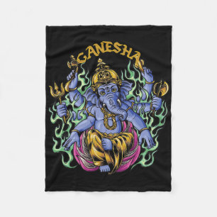 Cobertor De Velo Ganesha Hindu Deus Elefante Espiritual Yoga Medita