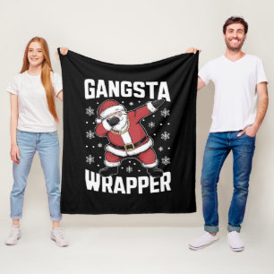 Cobertor De Velo Gangsta Wrapper Funny Dabbing Papai noel Natal