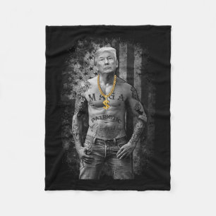 Cobertor De Velo Gangster Anti Liberal Pro Trump Republican Premium