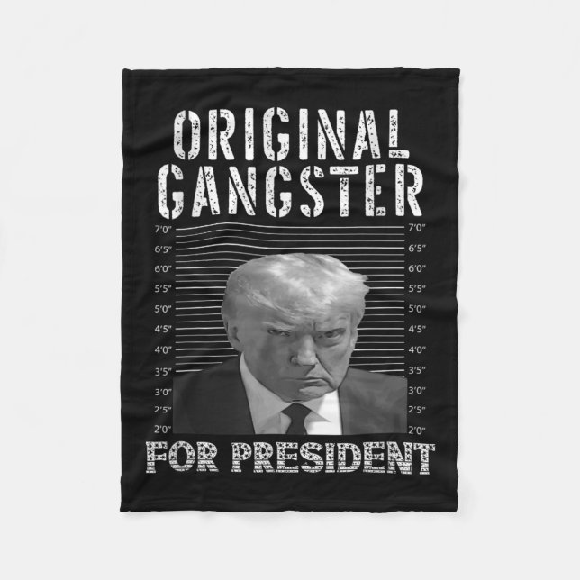 Cobertor De Velo Gangster Para O Presidente Donald Trump 2024 Patri (Frente)