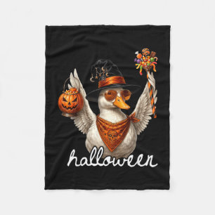Cobertor De Velo Ganso engraçado halloween bruxa abóbora fantasma g