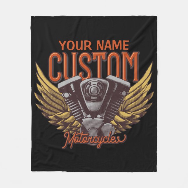 Cobertor De Velo Garagem Personalizada de Eagle Wings Biker (Frente)