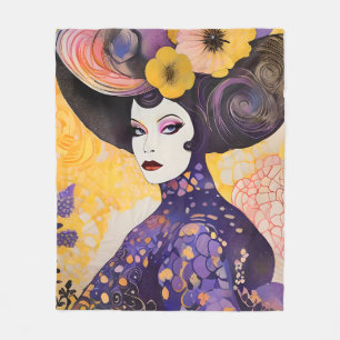 Cobertor De Velo Garganta Arraste Rainha Klimt Estilo
