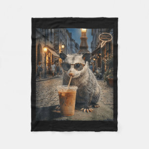 Cobertor De Velo Gargantilha Legal Bebendo Café Gelado Noite Engraç