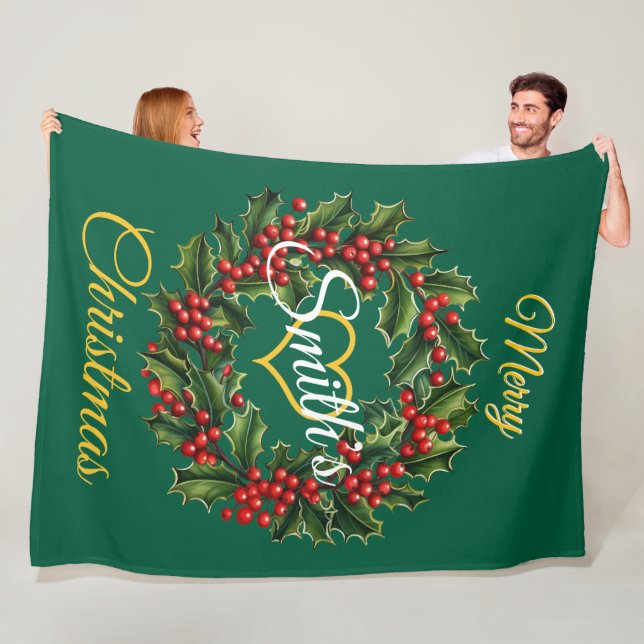 Cobertor De Velo Garland de Natal da Família Personalizada (In Situ)