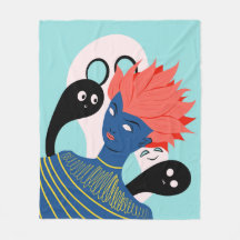 Garota alienígena com fantasmas fantasmas imaginár