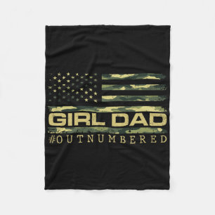 Cobertor De Velo Garota Camo Pai Americano Bandeira Dos EUA Pai De