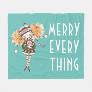 Cobertor De Velo Garota Caprichosa Merry Everything  Natal 