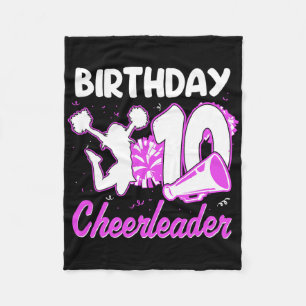 Cobertor De Velo Garota Cheerleader de 10 Anos de Idade Aniversário