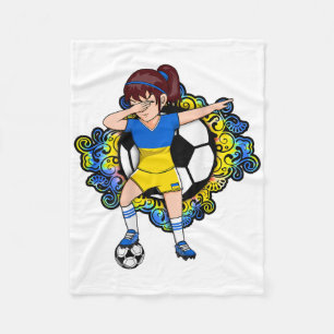 Cobertor De Velo Garota de futebol fazendo Dabbing na camiseta da U