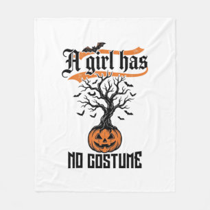Cobertor De Velo Garota de Halloween Sem Fantasia Abóbora Vintage_1