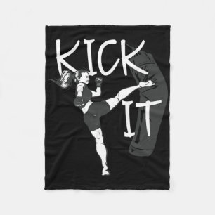 Cobertor De Velo Garota de Kickboxing Dê o Máximo