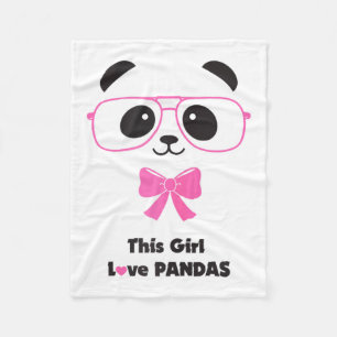 Cobertor De Velo Garota engraçada de laços Gles que ama Panda fofo