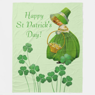 Cobertor De Velo Garota Escolhendo Dia de São Patrício de Shamroc