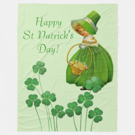 Cobertor De Velo Garota Escolhendo Dia de São Patrício de Shamrocks