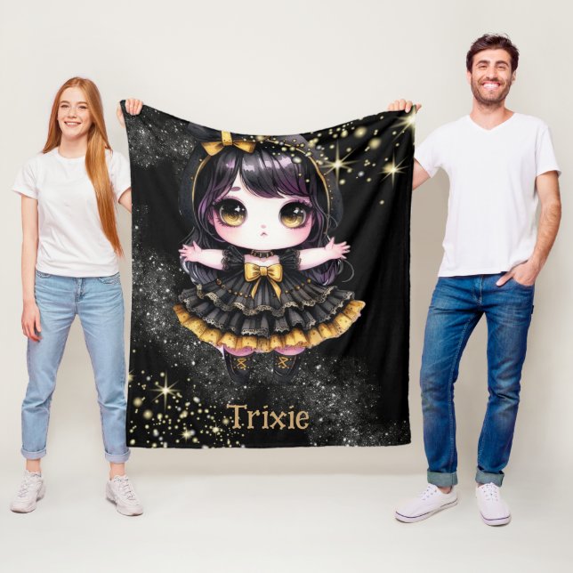 Cobertor De Velo Garota Gótico Fofo Personalizado Dom Gift Gthic Ka (In Situ)