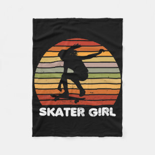 Cobertor De Velo Garota Legal de Arte de Skate Patinando Skate Skat