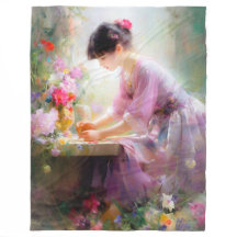 Garota no Jardim Flor