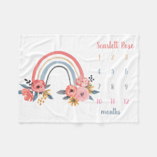 Cobertor De Velo Garota Personalizada Marco Arco-Íris