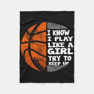 Cobertor De Velo Garotas De Basquete - Eu Sei Que Brinco Como Uma G