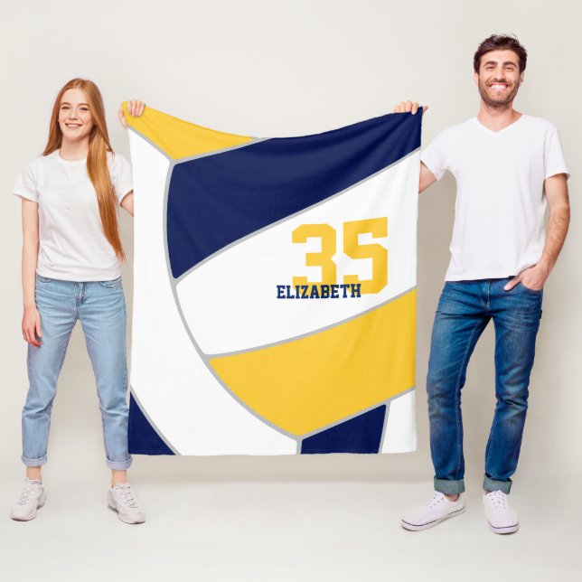 Cobertor De Velo Garotas de ouro azul marinho voleibol ginástica (In Situ)