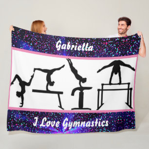 Cobertor De Velo Garotas que eu amo ginástica Fleece Blanket para