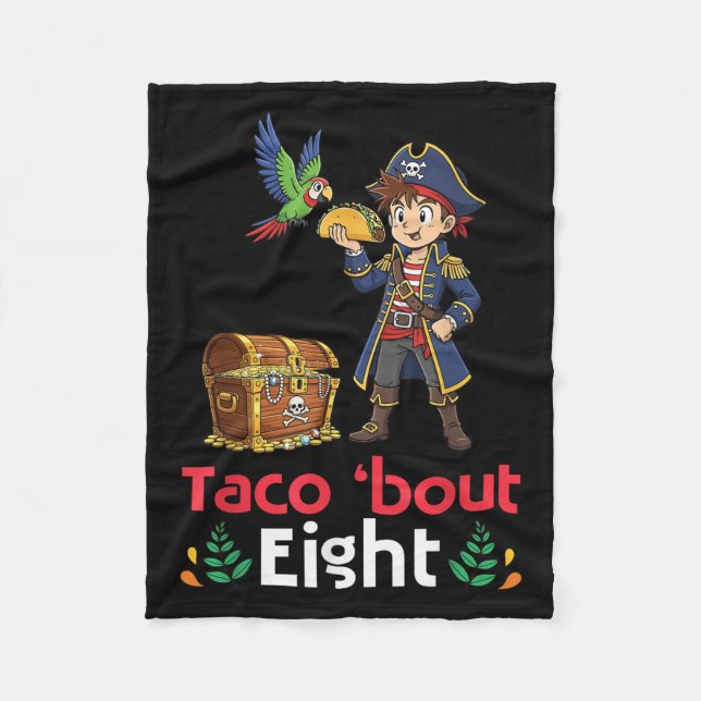 Cobertor De Velo Garoto Bonito Com Tacos Feliz Aniversário Taco Cer (Frente)