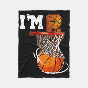 Cobertor De Velo Garotos De segundo aniversário De Basquete Dois An