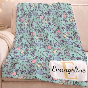 Cobertor De Velo Garrafa com Estética Floral Pastel Personalizada